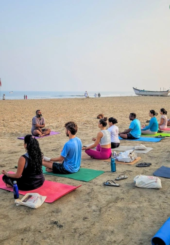 Yoga at the beach