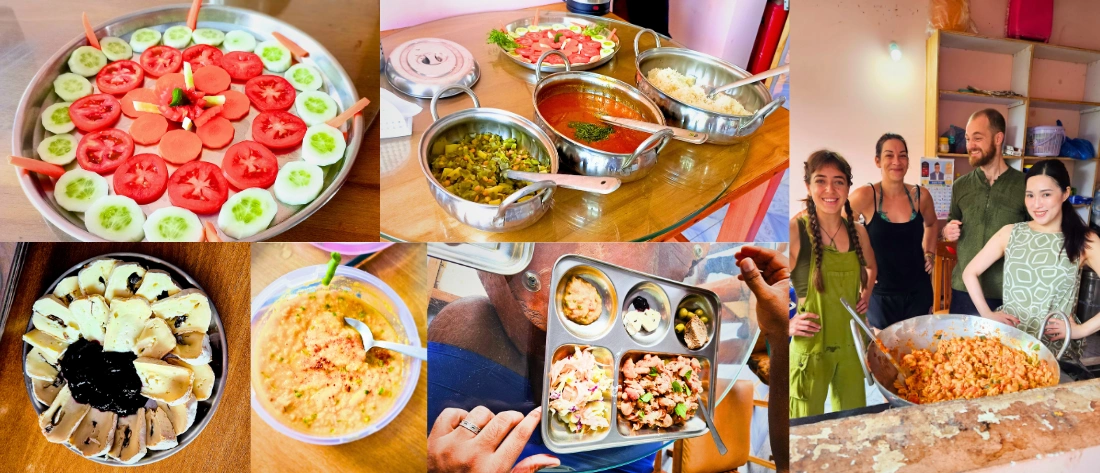 Food at AYM Yoga School