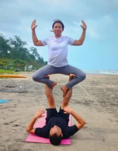 Yoga class in India